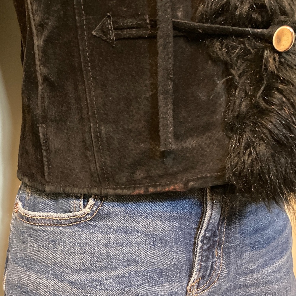 Baby Phat Black Leather Jacket with Faux Fur - Picture 7 of 15